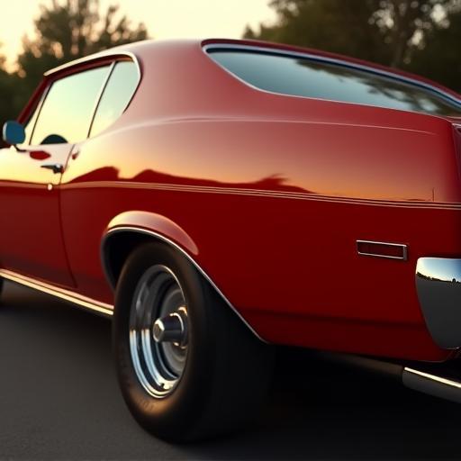 Classic car after restoration