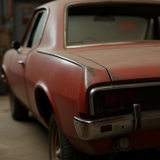 Classic car before restoration